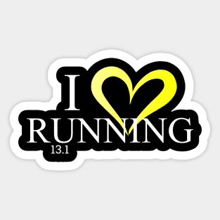 I Love Runnig 13.1 Sticker